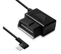 BAIFULAI Câble d'alimentation OBD pour caméra embarquée, type C 12-24 V vers 5 V 3,5 m, câble d'alimentation, adaptateur de câble rigide, chargeur 24 heures, prise en charge de la caméra de voiture
