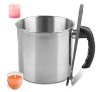 BAIFULAI Casserole de cire - 1,3 l - Avec poignée et cuillère résistantes à la chaleur - Pour fabrication de bougies et de savon - Bricolage