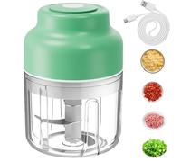 BAIFULAI Destructeur de papier électrique, 320 ml, mini déchiqueteuse multi avec port USB, 6 lames en acier inoxydable, hachoir rechargeable, déchiqueteuse de légumes pour la découpe