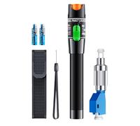 BAIFULAI Détecteur de défauts visuels 30 km Kit de test VFL avec adaptateur FC/APC vers LC/APC et stylo testeur de lumière pour tester les câbles réseau à fibre optique, pour interface FC/SC/ST