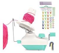 BAIFULAI Dévidoir de laine, dévidoir de fil, dévidoir de boule de fil bleu, bobineuse de laine, métier à tricoter, dévidoir de fil manuel rapide, machines à enrouler la laine avec marqueur de point de