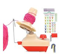 BAIFULAI Enrouleur de Laine Bleu avec Dévidoir - Métier à Tricoter à la Main, Machine à Enrouler avec Marqueur de Point, Aiguilles en Plastique