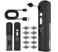 BAIFULAI Extracteur de cérumen pour adultes - Nettoyeur auriculaire électrique 2000 mAh avec 10 buses, 3 modes, 8 niveaux de pression, IPX7 étanche pour le nettoyage quotidien des oreilles