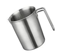 BAIFULAI Gobelet doseur en acier inoxydable de 1000 ml : grand verre doseur avec marquage et bord verseur sur tout le pourtour, verre doseur en acier inoxydable pour la maison, la cuisine, le