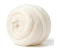 BAIFULAI Laine à feutrer blanche 100 g pour tricot, feutrage à sec, feutrage à sec et feutrage humide, kit de démarrage pour enfants, bricolage, artisanat, décoration