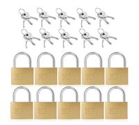 BAIFULAI Lot de 10 cadenas avec clé, 30 mm, petit cadenas à fermeture identique pour valises, armoires, casiers, casiers, non ouverts