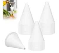 BAIFULAI Lot de 100 entonnoirs pour l'automobile, entonnoirs coniques pour moteur, entonnoirs en papier, pour une utilisation dans l'industrie automobile, bouteilles d'huile, réservoir d'huile moteur