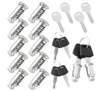 BAIFULAI Lot de 12 noyaux de serrure : serrure de coffre de toit contient 12 cylindres de serrure, 6 clés et 4 clés de contrôle, cylindre de serrure de système de porte-bagages de voiture pour barres