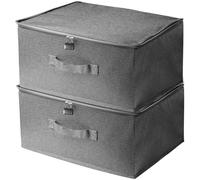 BAIFULAI Lot de 2 boîtes verrouillables avec 2 serrures à combinaison, boîte de rangement verrouillable avec couvercle en tissu, pour armoire de chambre à coucher, étagère (30 x 20 x 14 cm)