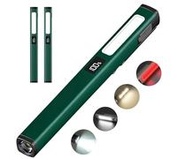 BAIFULAI Lot de 2 lampes LED COB - Rechargeable par USB C - 6 modes de luminosité - Étanchéité IPX5 - Mini lampe de poche LED avec aimant et indicateur de niveau de batterie - Pour camping, atelier
