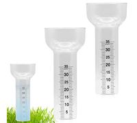 BAIFULAI Lot de 2 pluviomètres en verre de rechange pour les mesures de 1 à 35 mm, en verre, jauge de pluie, en forme d'entonnoir pour affichage de l'eau de jardin en plein air pour la pluie