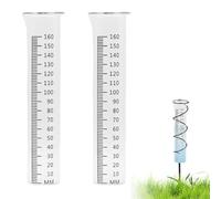 BAIFULAI Lot de 2 pluviomètres en verre de rechange résistant au gel pour les mesures de 1 à 160 mm, pluviomètres en verre, jauge de pluie, en forme d'entonnoir pour affichage de l'eau de jardin en