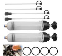 BAIFULAI Lot de 2 pompes d'aspiration d'huile 500 ml, pompe d'aspiration manuelle, seringue d'huile, seringue d'aspiration d'huile avec tuyau et anneaux en caoutchouc de rechange, pompe d'aspiration