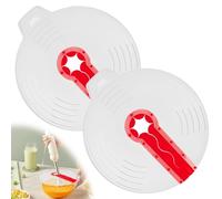 BAIFULAI Lot de 2 protections anti-éclaboussures, 31 x 34 cm, pour bol mélangeur en silicone, protection anti-éclaboussures, couvercle pour battre les œufs et la crème fouettée