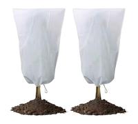 BAIFULAI Lot de 2 protections hivernales pour plantes : 120 x 180 cm Protection contre le gel Plantes extérieures avec fermeture éclair Cordon de serrage Réutilisable Sac à plantes en pot pour plantes
