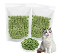 BAIFULAI Lot de 2 sachets d'herbe à chat, 200 g de collations lyophilisées pour chats, herbe à chat, herbe à chat prête à l'emploi pour les soins dentaires et enlever les pelotes de poils