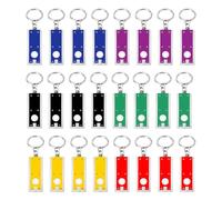 BAIFULAI Lot de 24 porte-clés de lampe de poche LED de 6 cm - Mini lampe de poche pour enfants - Multicolore - Jouet pour enfants - Petit cadeau d'invité, camping, extérieur, randonnée