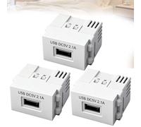 BAIFULAI Lot de 3 modules d'alimentation USB, transformateur 220 V vers 5 V, adaptateur de charge 2,1 A, bloc d'alimentation encastré, prise de charge, adaptateur de commutation, USB encastré pour