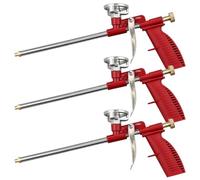 BAIFULAI Lot de 3 pistolets à mousse, pistolets à mousse PU, pistolets de dosage professionnels en métal avec poignée en plastique pour les bricoleurs professionnels, pour étanchéifier le remplissage