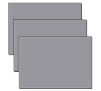 BAIFULAI Lot de 3 tampons en caoutchouc pour laser, format A4, 2,3 mm d'épaisseur, tampon en caoutchouc pour encre, blocs de bricolage faits à la main, gris