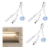 BAIFULAI Lot de 3 variateurs tactiles LED - DC5-24 V - Variateur tactile encastrable - Interrupteur tactile - Pour bandes lumineuses