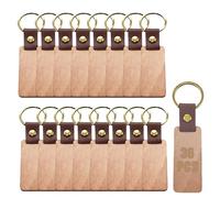 BAIFULAI Lot de 36 porte-clés en bois - 6,5 x 2,8 cm - Vierges - Rectangulaires - Pour bricolage, peinture, bricolage, décoration, cadeaux