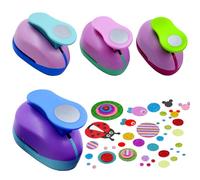 BAIFULAI Lot de 4 perforatrices circulaires à motif pour papier - Différentes tailles : 9 mm, 16 mm, 25 mm, 38 mm - Perforatrice circulaire pour la fabrication de cartes, le scrapbooking et le