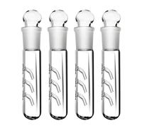 BAIFULAI Lot de 4 pièges à planariums en verre : 3 trous transparents pour planariums d'aquarium, appâts efficaces pour planaria, aquariums d'eau de mer et d'eau de mer