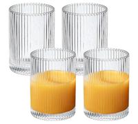 BAIFULAI Lot de 4 verres à cocktail de qualité supérieure - 250 ml - En cristal - Style origami - Pour whisky, bière, jus - Pour la famille, le camping, les fêtes - Passe au lave-vaisselle