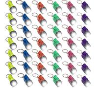 BAIFULAI Lot de 42 mini lampes de poche porte-clés - LED de 4 cm - Lampe de poche pour enfants - Multicolore - Jouet pour enfants - Petit cadeau d'invité, camping, extérieur, randonnée