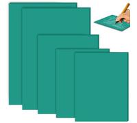 BAIFULAI Lot de 5 plaques de linoléum en caoutchouc souple - 2A4 + A5 + 2A6 - En caoutchouc souple - Vert - Pour tampons, travaux manuels et projets d'impression