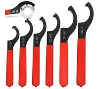 BAIFULAI Lot de 6 clés à crochet, 6 tailles n forme de C, avec poignée antidérapante pour machines à graver, barres d'extension de moteur à broche