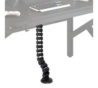 BAIFULAI Passe-câbles flexible, colonne vertébrale pour câble réglable en hauteur, 1300 mm, guide-câbles carré Kuba Slim, gestion des câbles de bureau avec pied en métal, noir