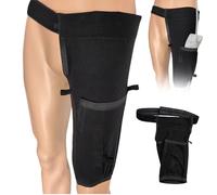 BAIFULAI Support de sac pour cathéter, support de sac à jambe, couverture avec ceinture, support de sac pour cathéter, sac de jambe Foley pour incontinence, sac à urine (noir, XL)