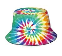 BAIFUMEN Chapeau bob à carreaux noir et rose pour homme et femme, Imprimé tie-dye, taille unique