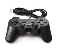 Baigeda Plug and Play Manette de jeu avec câble USB 2.0 Dual Shock D Entrée Joypad, 1,5 m, Noir