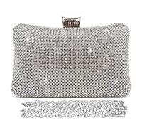 BAIGIO Femmes Strass Brillant Robe de Soiree Femmes Cristal Diamant Robe de Soiree bal Mariage Tote Bag Party Wallet avec Chaine Detachable