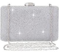 BAIGIO Femmes Strass Brillant Robe de Soiree Femmes Cristal Diamant Robe de Soiree bal Mariage Tote Bag Party Wallet avec Chaine Detachable