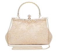 BAIGIO Pochette de soirée vintage des années 1920 avec perles pour femmes - Pochette de mariée formelle pour mariage, bal de fin d'année, cocktail, Small