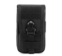 BAIGIO Pochette Téléphone Portable Tactique Sac Ceinture Homme Sacoche Molle Militaire pour Camping Randonnée Voyage Airsoft (Noir)
