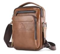 BAIGIO Sac à Bandoulière pour Hommes Petits Sacs en Cuir Vintage Sacs avec Poignée Sac à Main Pochette Besace pour Décontracté Affaires