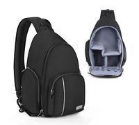 BAIGIO Sac à Dos pour Appareil Photo Sac à Dos Photo Sac à Bandoulière Hydrofuge Compatible avec Les Appareils Photo Reflex 1 DSLR SLR 3 Objectifs Sony Canon Nikon
