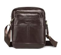 BAIGIO Sac à Épaule pour Hommes en Cuir, Sac à Épaule pour Hommes en Cuir, Sac Vintage pour Hommes, Sac Bandoulière, Sacs Messager pour Hommes, Couleur Marron