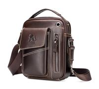 BAIGIO Sacoche Homme Cuir Sacoche Bandouliere Homme Vintage Cartable Sac de Messager Pochette Sac à Bandoulière Sacs Portés Épaule Sacs à Main pour Affaires Travail Voyage Vie Quotidienne