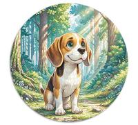 BAigle Chiens 1000 Pièces Puzzle Rond Classiques Chien Difficile Impossible Cadeau Unique pour Adultes Enfants 1000pcs (67.5x67.5cm)