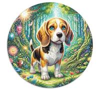 BAigle Chiens 1000 Pièces Puzzle Rond Classiques Chien Puzzles Jouets Éduchatifs Cadeau Unique pour Adultes Et Enfants 1000pcs (67.5x67.5cm)