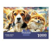 BAigle in Town Puzzle 1000 Pièces BAigle Corgipour Débutants Carton Épais Facile À Assembler pour Éducation sans Défaut 52x38cm/1000pcs