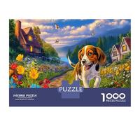 BAigle Puzzle pour Adultes 1000 Pièces Chemin des Fleurs Défi Décoration pour Jeux Éducatifs Cadeaux 70x50cm/1000pcs