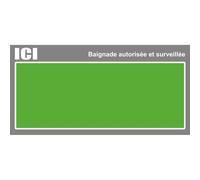 Baignade Autorisée Et Surveillée (20x10cm) - Sticker/Autocollant