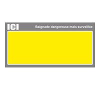 Baignade Dangereuse Mais Surveillée (15x7.5cm) - Sticker/Autocollant